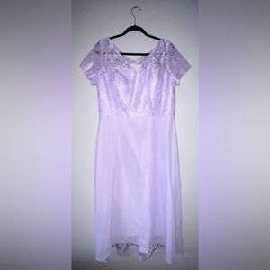 Lavender Lace & Chiffon A-Line Formal Dress